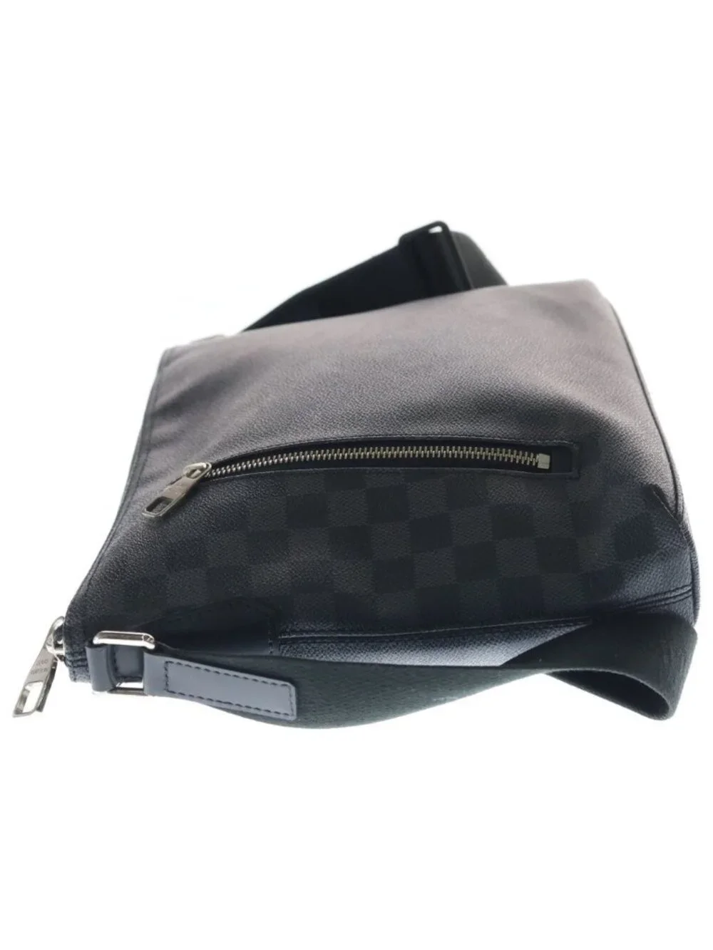 Louis Vuitton Damier Graphite Mick PM Shoulder Bag Black Leather Silver